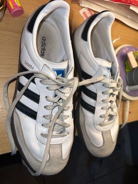 adidas Samba White with Black Stripes Classic Sneakers